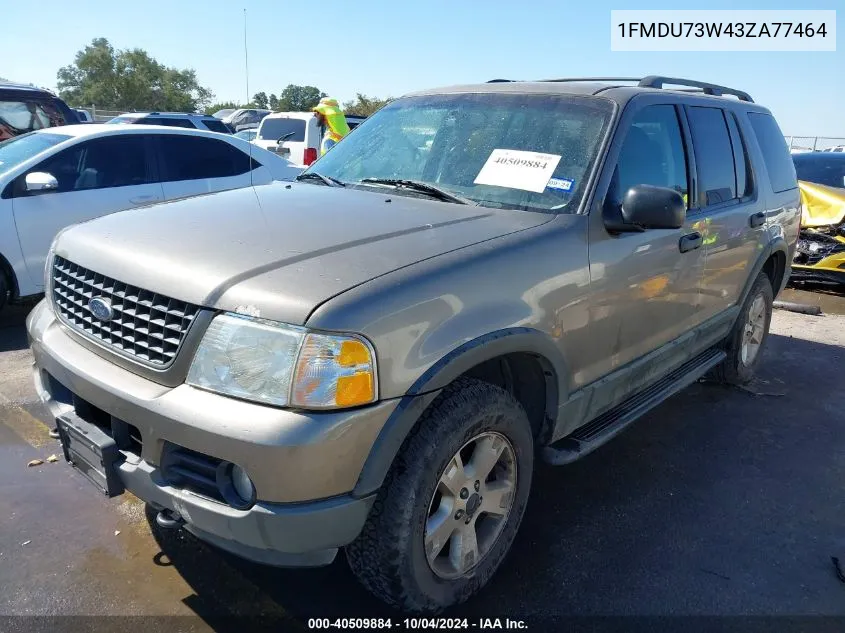 2003 Ford Explorer Nbx/Xlt VIN: 1FMDU73W43ZA77464 Lot: 40509884