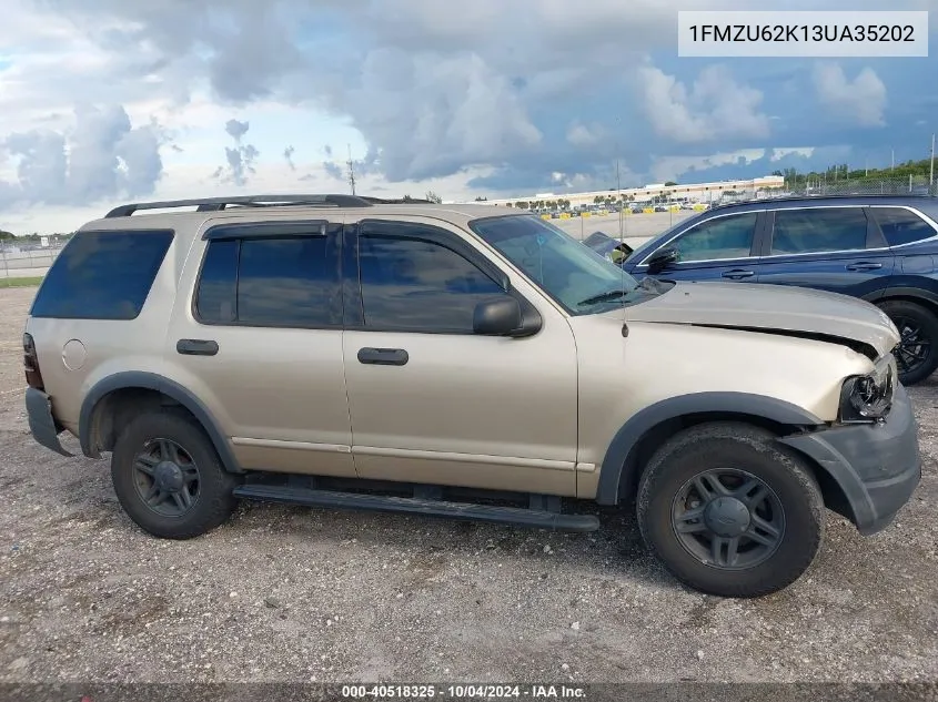 2003 Ford Explorer Xls VIN: 1FMZU62K13UA35202 Lot: 40518325