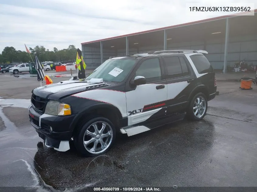 2003 Ford Explorer Nbx/Xlt VIN: 1FMZU63K13ZB39562 Lot: 40560709