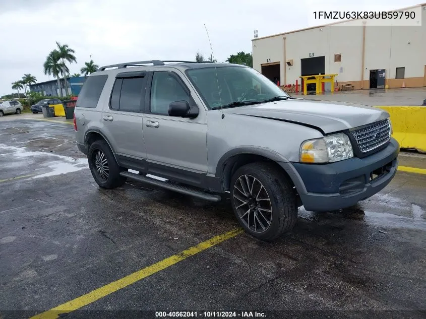 2003 Ford Explorer Xlt/Xlt Sport/Nbx VIN: 1FMZU63K83UB59790 Lot: 40562041