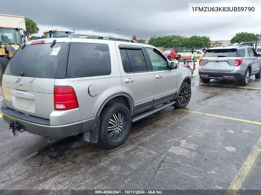 2003 Ford Explorer Xlt/Xlt Sport/Nbx VIN: 1FMZU63K83UB59790 Lot: 40562041