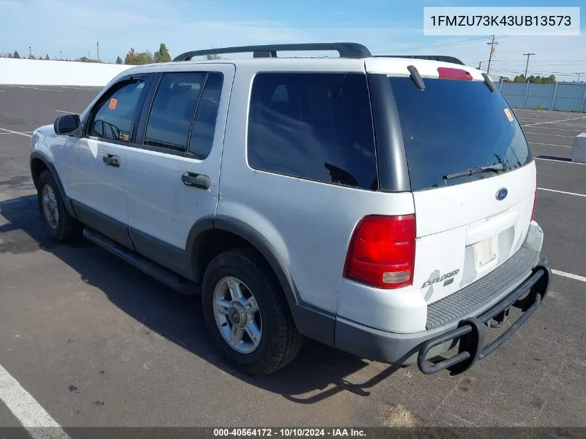 2003 Ford Explorer Nbx/Xlt VIN: 1FMZU73K43UB13573 Lot: 40564172