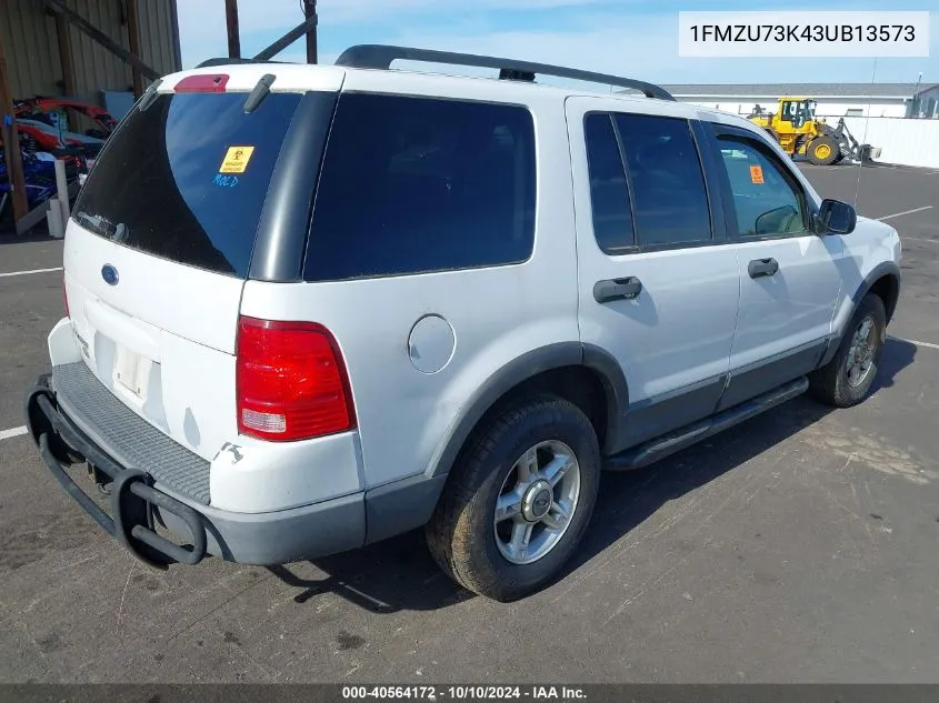 2003 Ford Explorer Nbx/Xlt VIN: 1FMZU73K43UB13573 Lot: 40564172