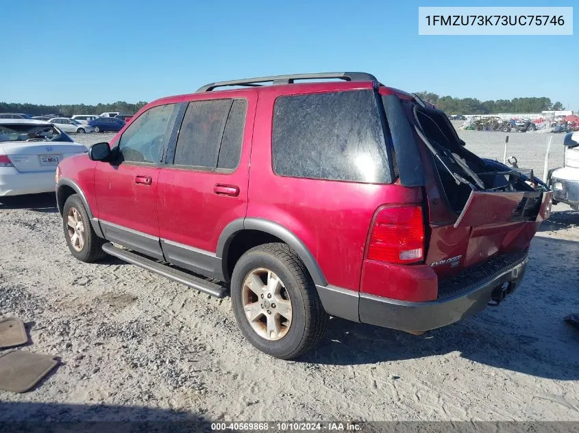 2003 Ford Explorer Nbx/Xlt VIN: 1FMZU73K73UC75746 Lot: 40569868