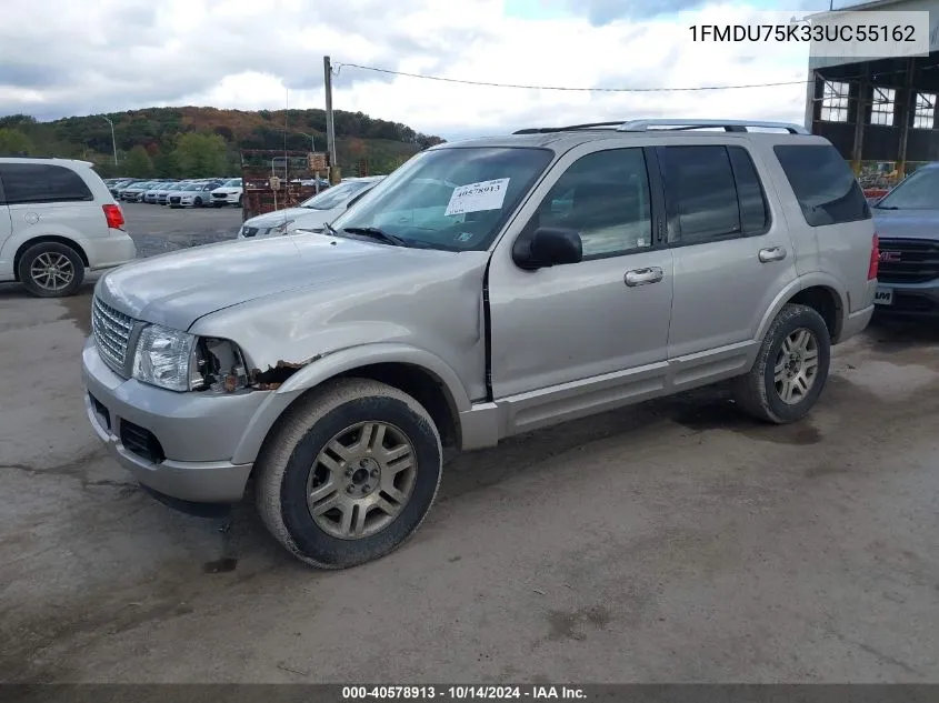 2003 Ford Explorer Limited VIN: 1FMDU75K33UC55162 Lot: 40578913