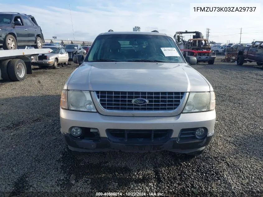 2003 Ford Explorer Nbx/Xlt VIN: 1FMZU73K03ZA29737 Lot: 40586014