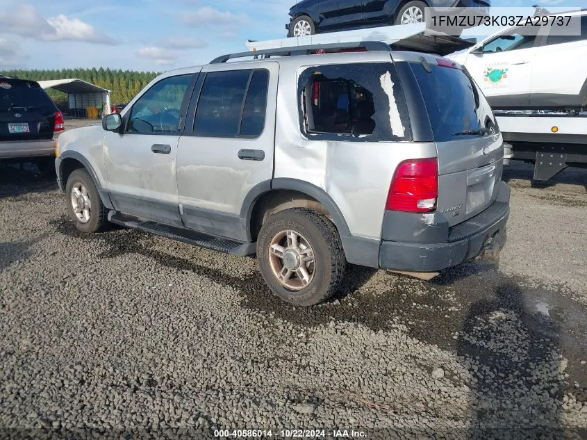 2003 Ford Explorer Nbx/Xlt VIN: 1FMZU73K03ZA29737 Lot: 40586014