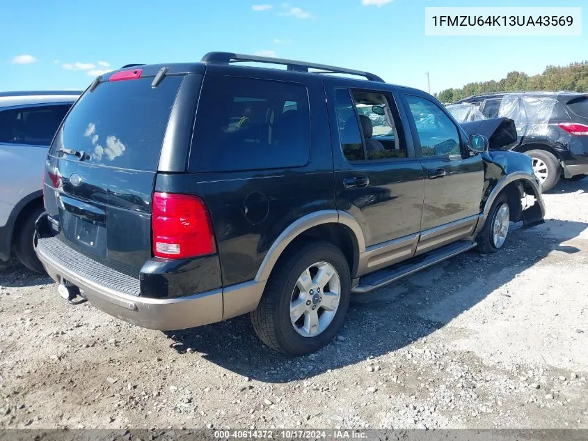 2003 Ford Explorer Eddie Bauer VIN: 1FMZU64K13UA43569 Lot: 40614372