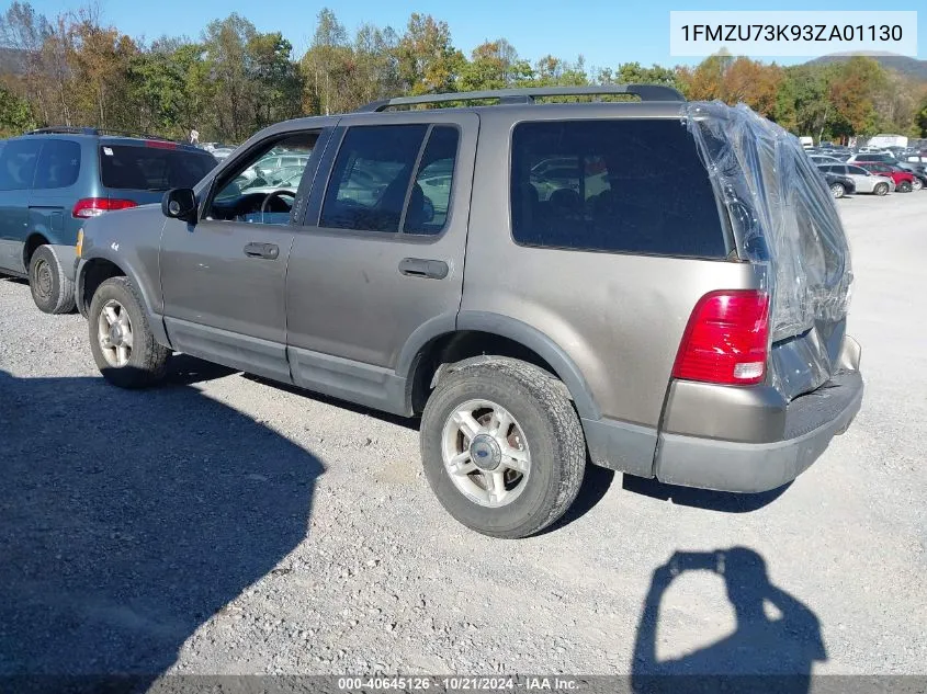 2003 Ford Explorer Nbx/Xlt VIN: 1FMZU73K93ZA01130 Lot: 40645126