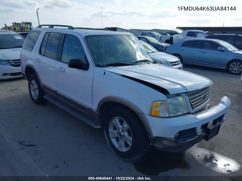 2003 Ford Explorer Eddie Bauer VIN: 1FMDU64K63UA84144 Lot: 40645441