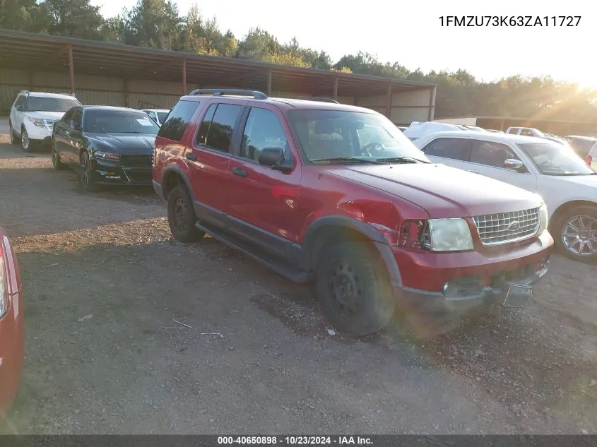 2003 Ford Explorer Nbx/Xlt VIN: 1FMZU73K63ZA11727 Lot: 40650898