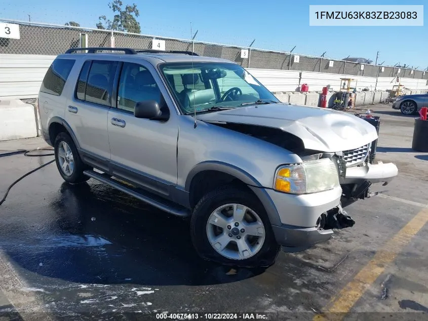 2003 Ford Explorer Nbx/Xlt VIN: 1FMZU63K83ZB23083 Lot: 40675413