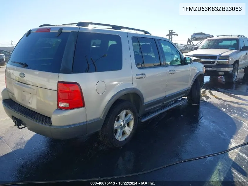 2003 Ford Explorer Nbx/Xlt VIN: 1FMZU63K83ZB23083 Lot: 40675413