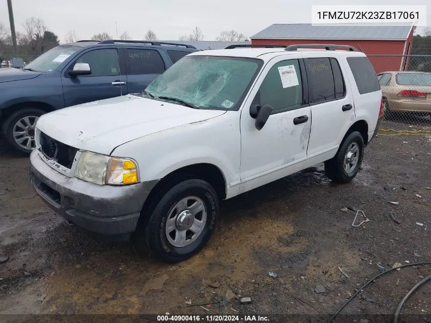 1FMZU72K23ZB17061 2003 Ford Explorer Xls