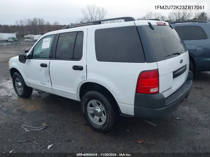 1FMZU72K23ZB17061 2003 Ford Explorer Xls