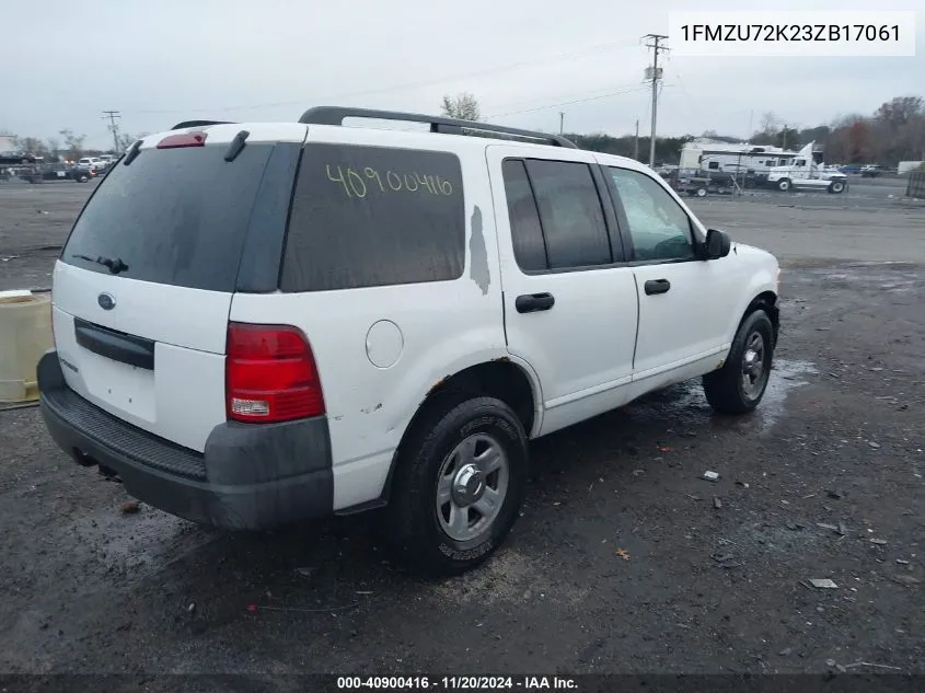 1FMZU72K23ZB17061 2003 Ford Explorer Xls