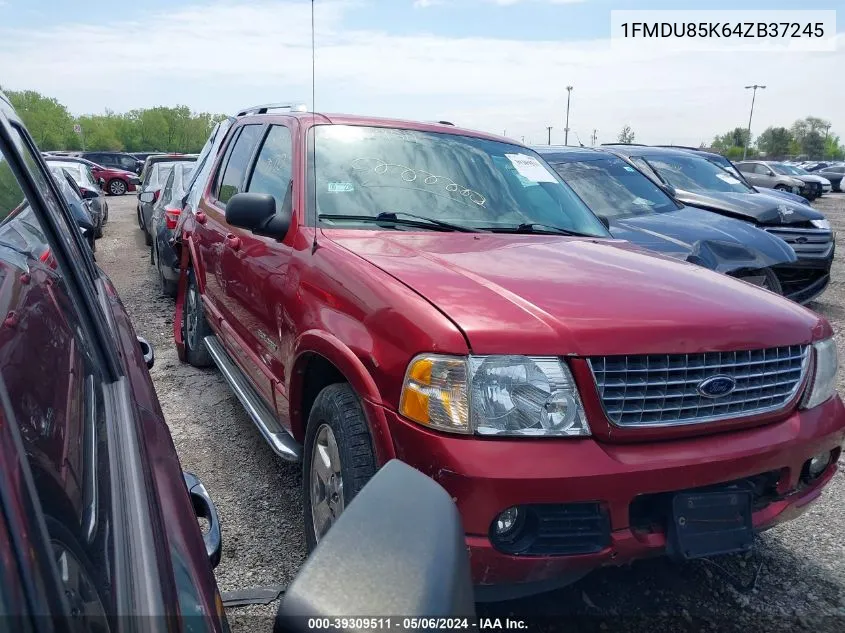 2004 Ford Explorer Limited VIN: 1FMDU85K64ZB37245 Lot: 39309511