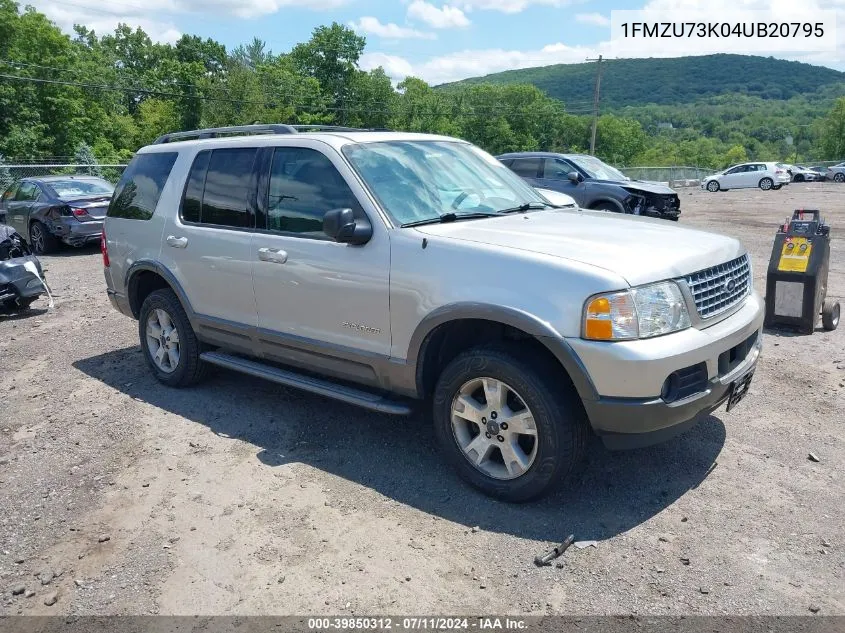 2004 Ford Explorer Nbx/Xlt VIN: 1FMZU73K04UB20795 Lot: 39850312