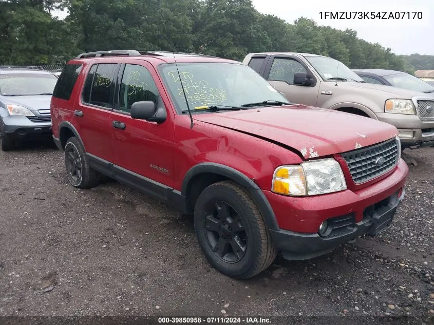 2004 Ford Explorer Nbx/Xlt VIN: 1FMZU73K54ZA07170 Lot: 39850958