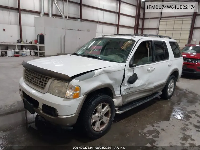 2004 Ford Explorer Eddie Bauer VIN: 1FMDU74W64UB22174 Lot: 40027624