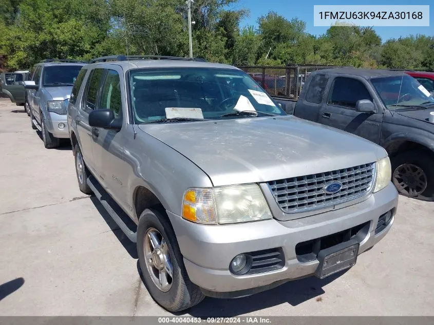 2004 Ford Explorer Xlt VIN: 1FMZU63K94ZA30168 Lot: 40040453