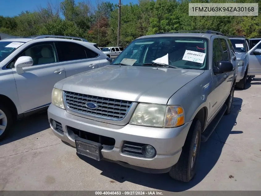 2004 Ford Explorer Xlt VIN: 1FMZU63K94ZA30168 Lot: 40040453