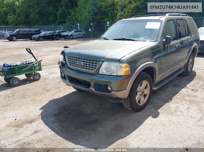 2004 Ford Explorer Eddie Bauer VIN: 1FMZU74K74UA91441 Lot: 40138760