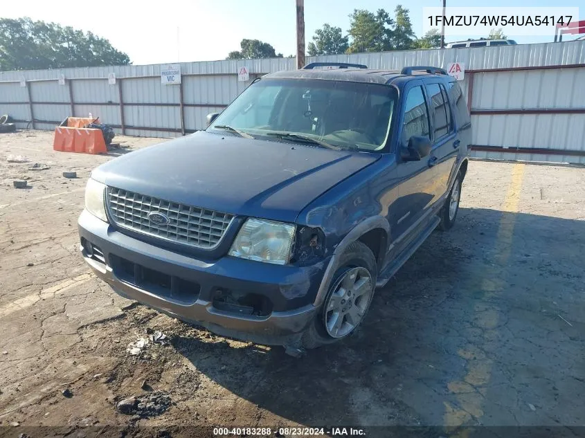 2004 Ford Explorer Eddie Bauer VIN: 1FMZU74W54UA54147 Lot: 40183288