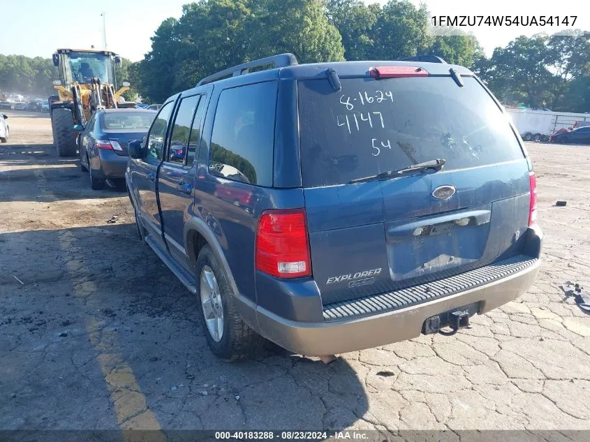 2004 Ford Explorer Eddie Bauer VIN: 1FMZU74W54UA54147 Lot: 40183288