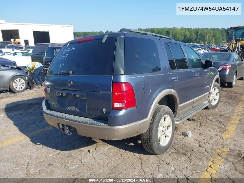 2004 Ford Explorer Eddie Bauer VIN: 1FMZU74W54UA54147 Lot: 40183288