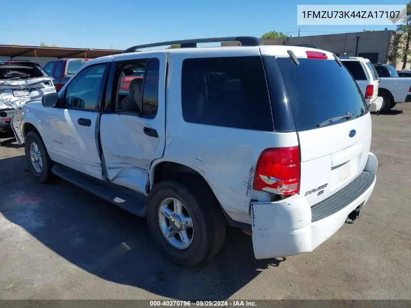 2004 Ford Explorer Nbx/Xlt VIN: 1FMZU73K44ZA17107 Lot: 40270796