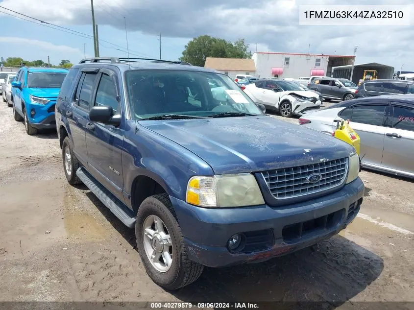 2004 Ford Explorer Xlt VIN: 1FMZU63K44ZA32510 Lot: 40279579