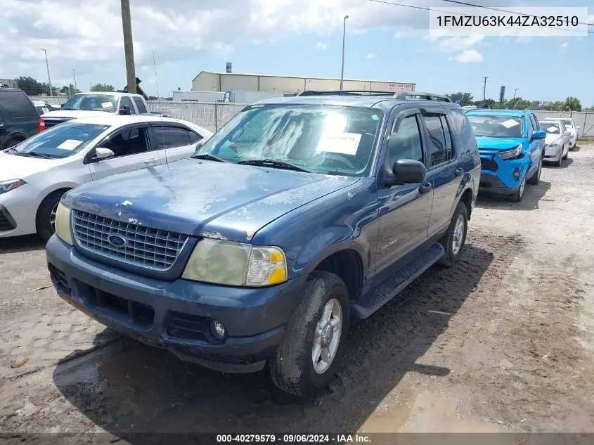 2004 Ford Explorer Xlt VIN: 1FMZU63K44ZA32510 Lot: 40279579