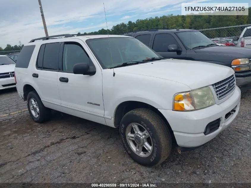 2004 Ford Explorer Xlt VIN: 1FMZU63K74UA27105 Lot: 40298559