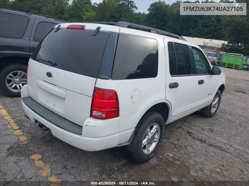 2004 Ford Explorer Xlt VIN: 1FMZU63K74UA27105 Lot: 40298559