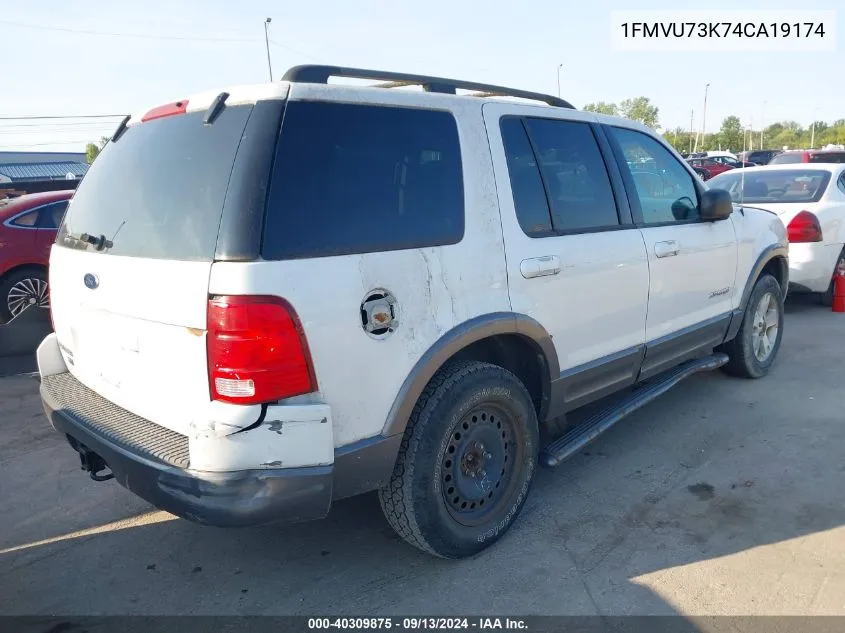 2004 Ford Explorer VIN: 1FMVU73K74CA19174 Lot: 40309875