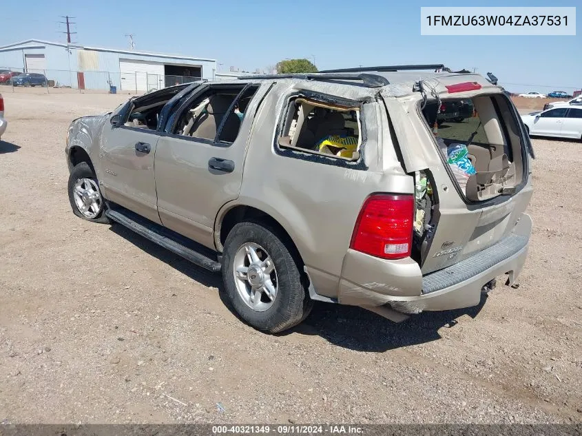 2004 Ford Explorer Xlt VIN: 1FMZU63W04ZA37531 Lot: 40321349