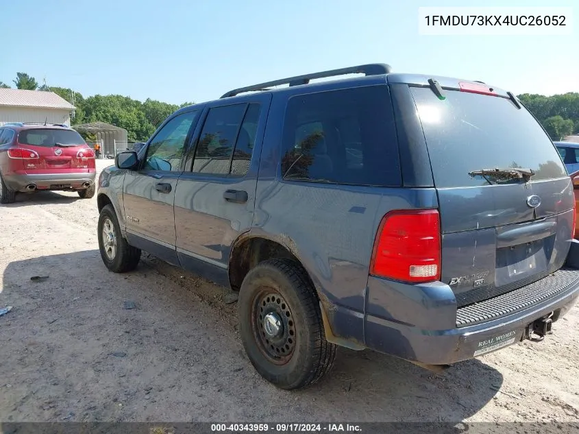 2004 Ford Explorer Nbx/Xlt VIN: 1FMDU73KX4UC26052 Lot: 40343959