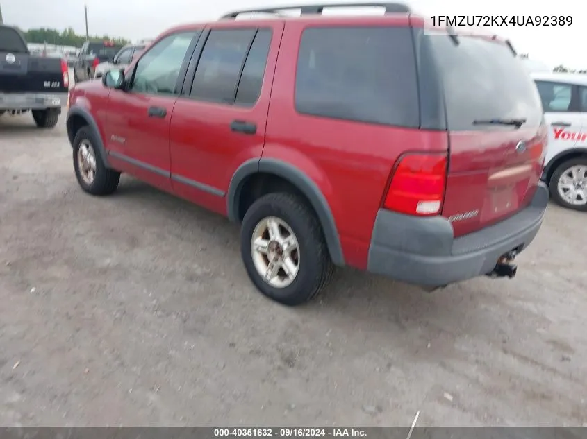 1FMZU72KX4UA92389 2004 Ford Explorer Xls