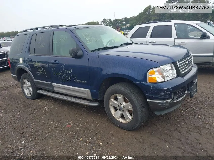 2004 Ford Explorer Nbx/Xlt VIN: 1FMZU73W54UB87752 Lot: 40377294