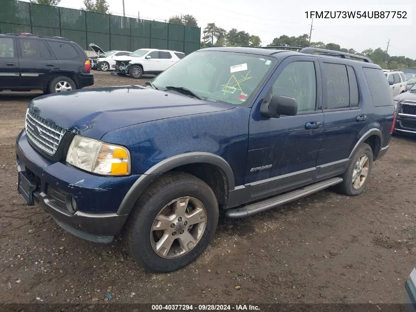 2004 Ford Explorer Nbx/Xlt VIN: 1FMZU73W54UB87752 Lot: 40377294