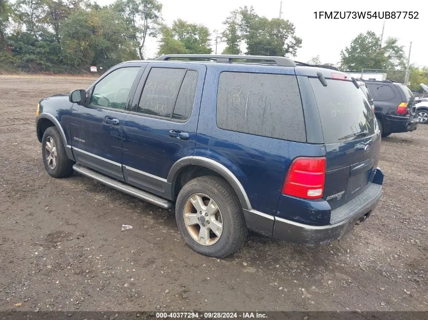 2004 Ford Explorer Nbx/Xlt VIN: 1FMZU73W54UB87752 Lot: 40377294