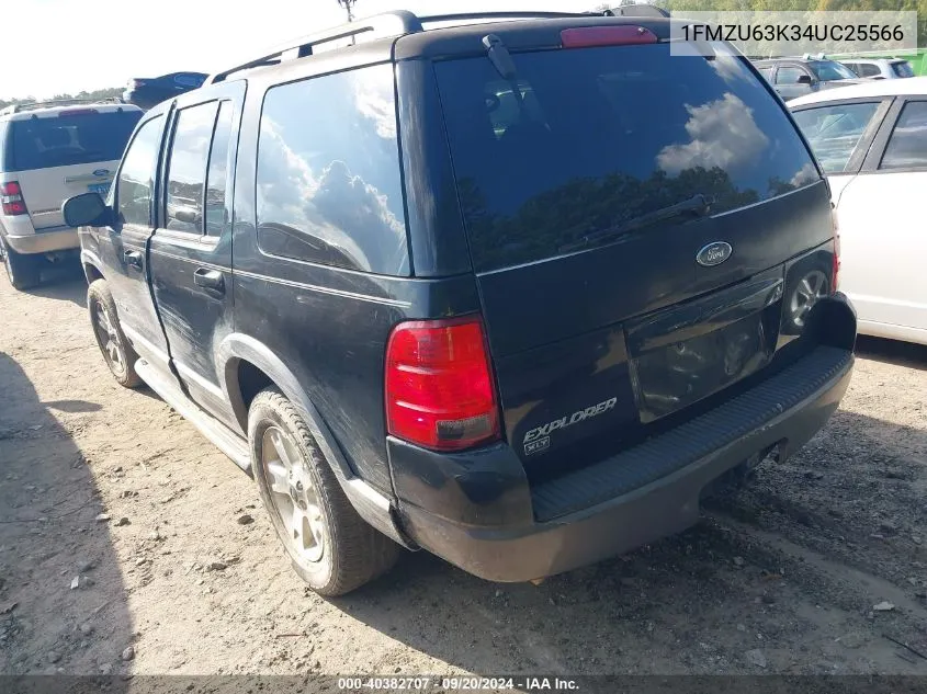 2004 Ford Explorer Xlt VIN: 1FMZU63K34UC25566 Lot: 40382707