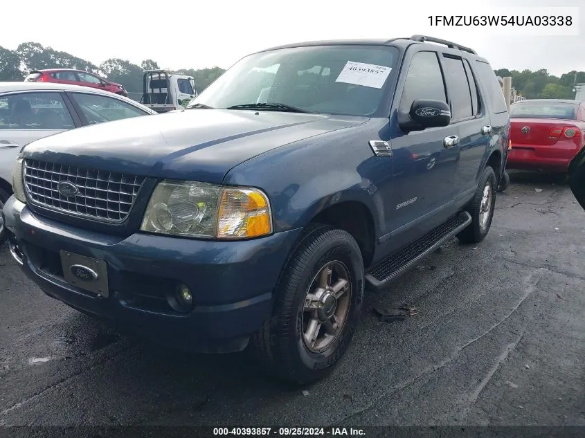 2004 Ford Explorer Xlt VIN: 1FMZU63W54UA03338 Lot: 40393857