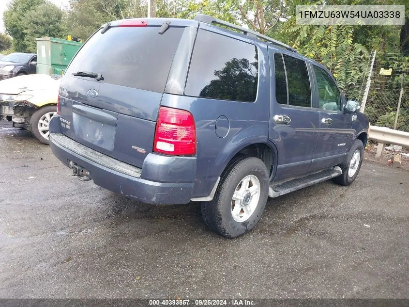 2004 Ford Explorer Xlt VIN: 1FMZU63W54UA03338 Lot: 40393857