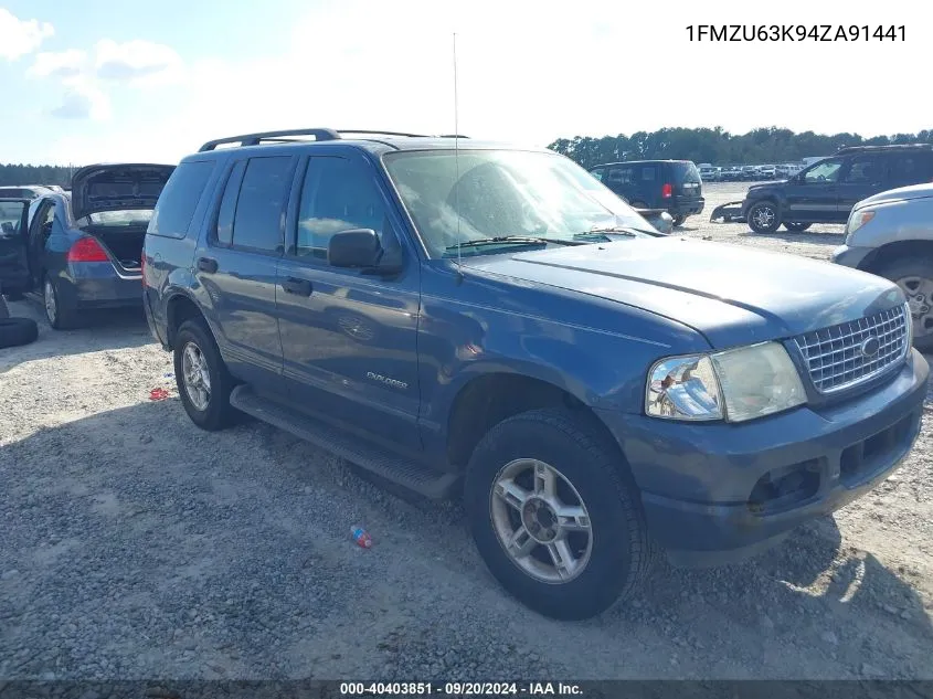 2004 Ford Explorer Xlt VIN: 1FMZU63K94ZA91441 Lot: 40403851