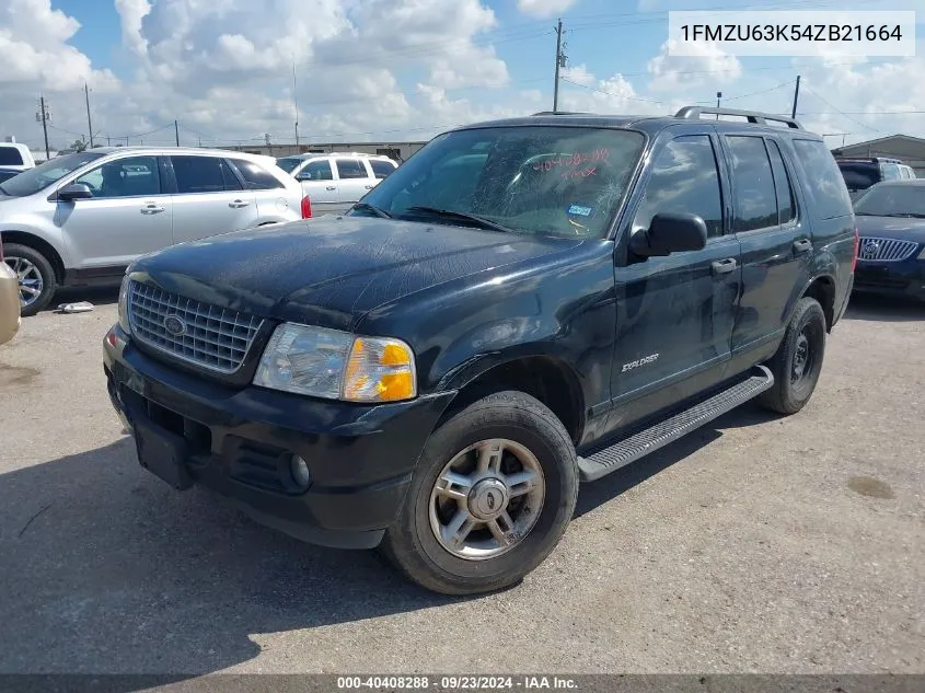 2004 Ford Explorer Xlt VIN: 1FMZU63K54ZB21664 Lot: 40408288