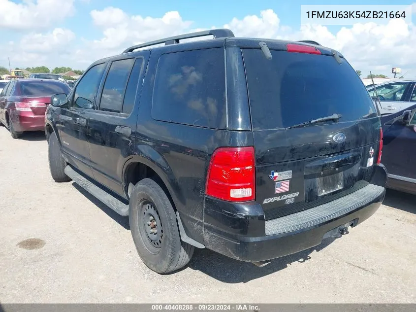 2004 Ford Explorer Xlt VIN: 1FMZU63K54ZB21664 Lot: 40408288