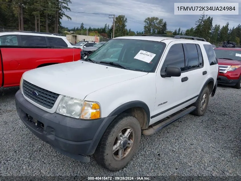 2004 Ford Explorer Xls VIN: 1FMVU72K34UA24984 Lot: 40415472