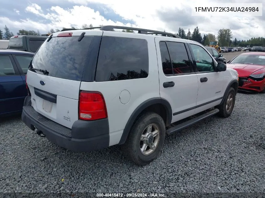 2004 Ford Explorer Xls VIN: 1FMVU72K34UA24984 Lot: 40415472